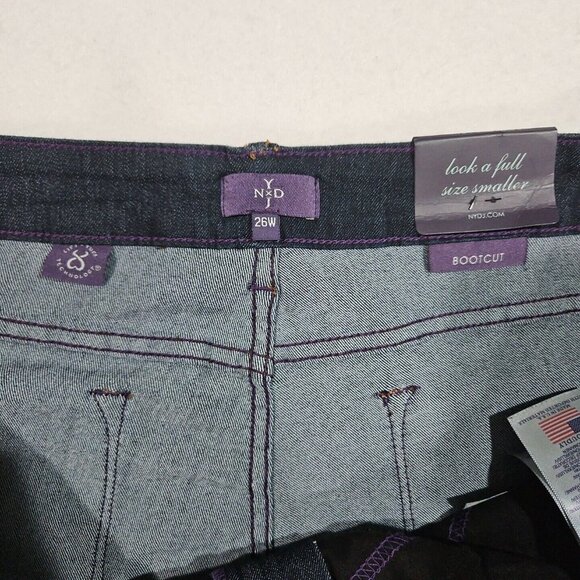 NYDJ Not Your Daughters Womens Barbara Boot Cut Jeans Size 26W‎ Dark Wash - Picture 5 of 12